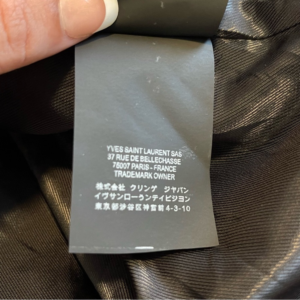 Saint Laurent Blazer Tuxedo lapel Black Jacket with Gold Buttons 40 - Picture 12 of 15